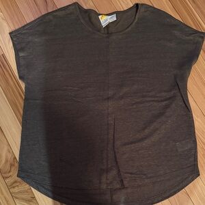 C&C California Chocolate Brown Short Sleeve Top